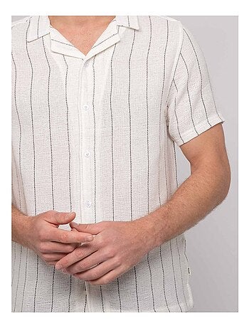 Chemise manches courtes rayures DIVUGO