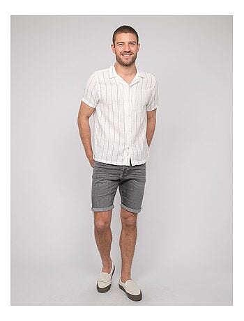 Chemise manches courtes rayures DIVUGO