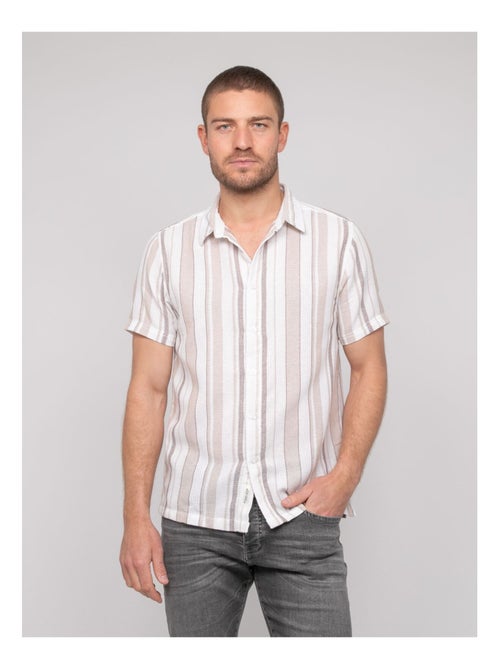 Chemise manches courtes rayures DOUPARICO - Kiabi