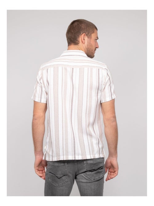 Chemise manches courtes rayures DOUPARICO - Kiabi
