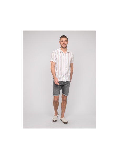 Chemise manches courtes rayures DOUPARICO - Kiabi