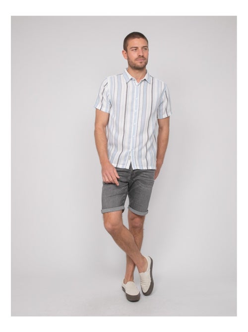 Chemise manches courtes rayures DOUPARICO - Kiabi