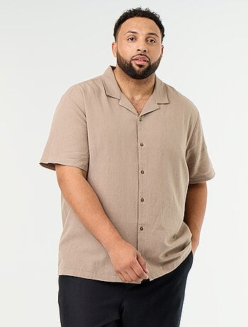 Chemise manches courtes unie