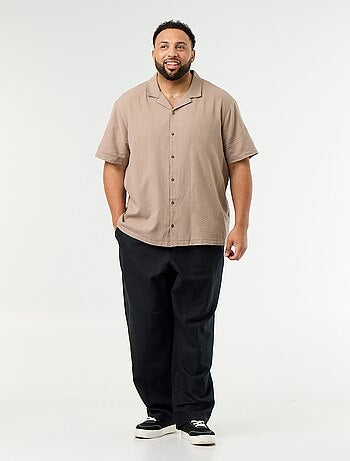Chemise manches courtes unie