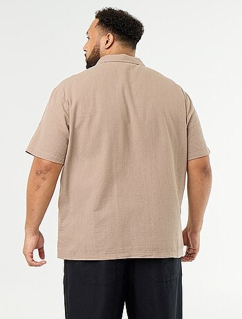 Chemise manches courtes unie