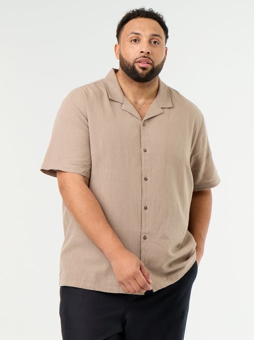 Chemise manches courtes unie - Kiabi