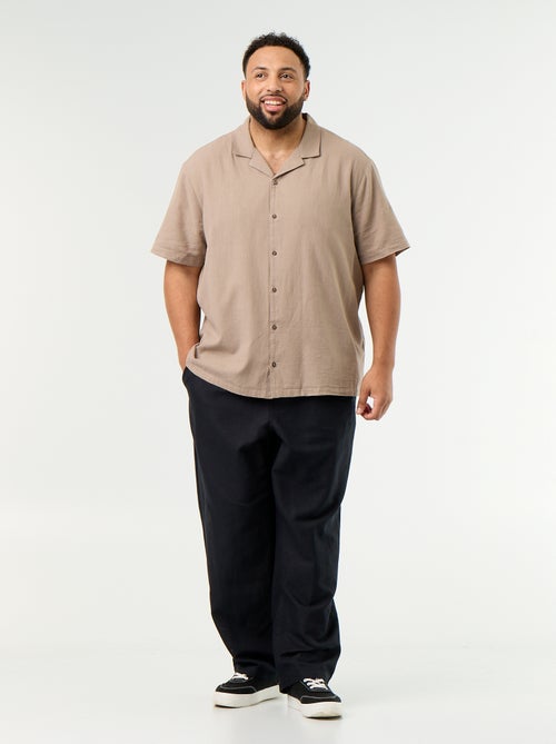 Chemise manches courtes unie - Kiabi