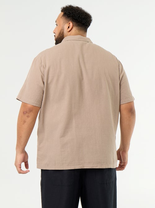 Chemise manches courtes unie - Kiabi