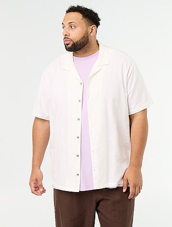 Chemise manches courtes unie