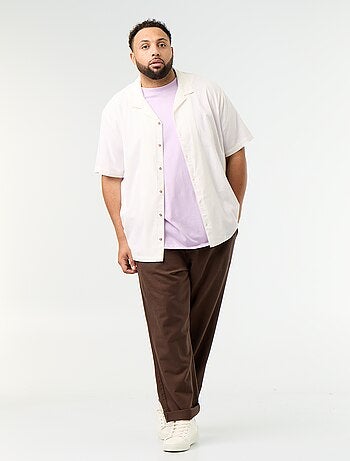Chemise manches courtes unie