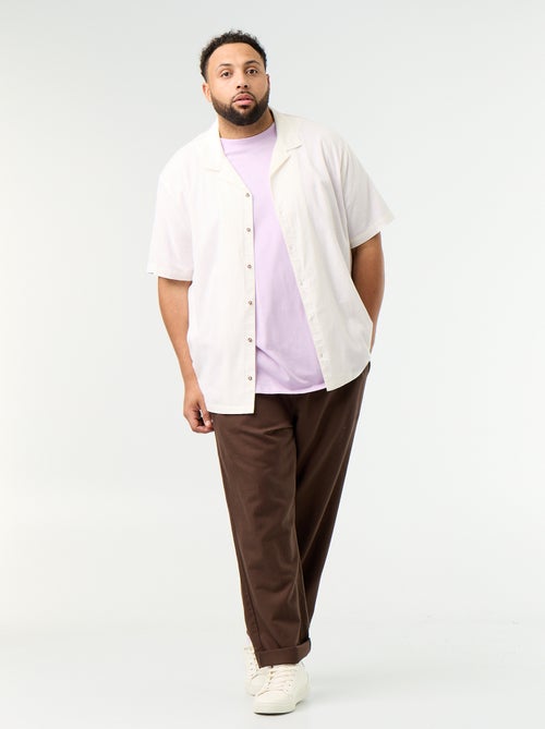 Chemise manches courtes unie - Kiabi