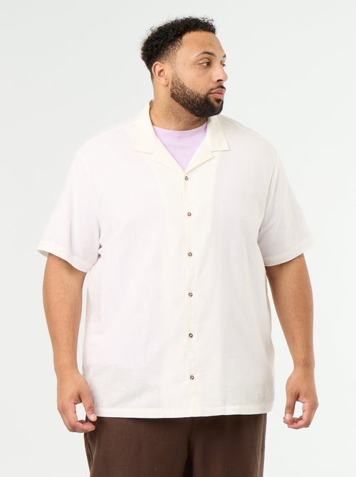Chemise manches courtes unie - Kiabi