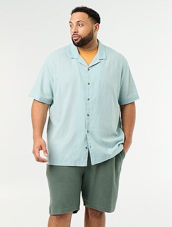 Chemise manches courtes unie