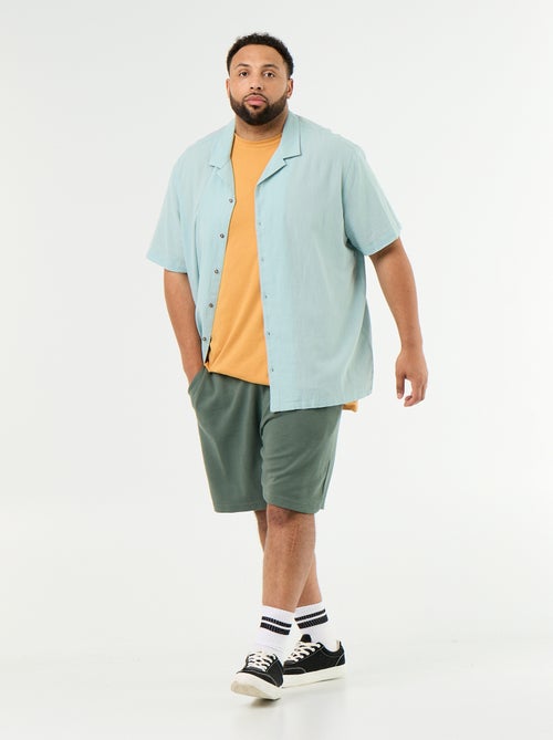 Chemise manches courtes unie - Kiabi