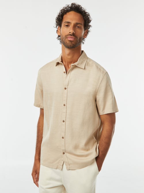 Chemise manches courtes unies - Kiabi