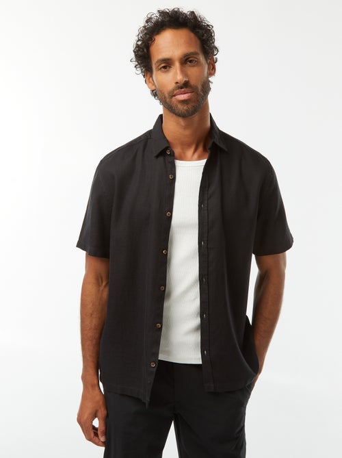 Chemise manches courtes unies - Kiabi