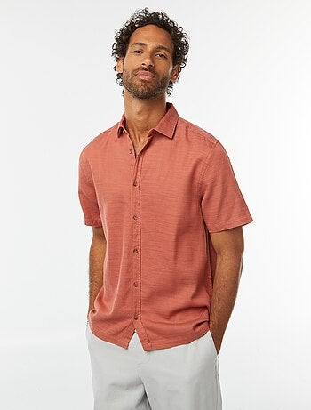 Chemise manches courtes unies