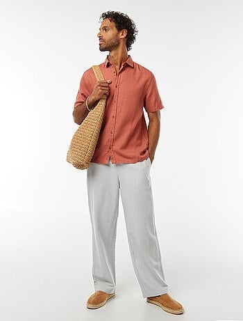 Chemise manches courtes unies
