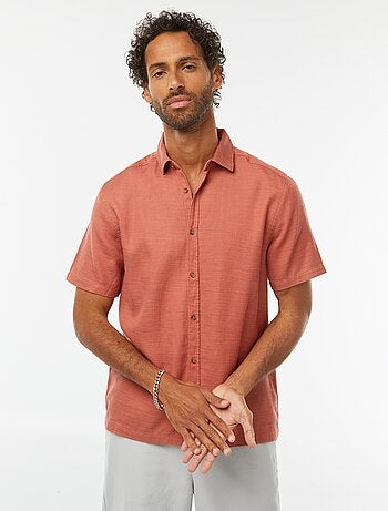 Chemise manches courtes unies