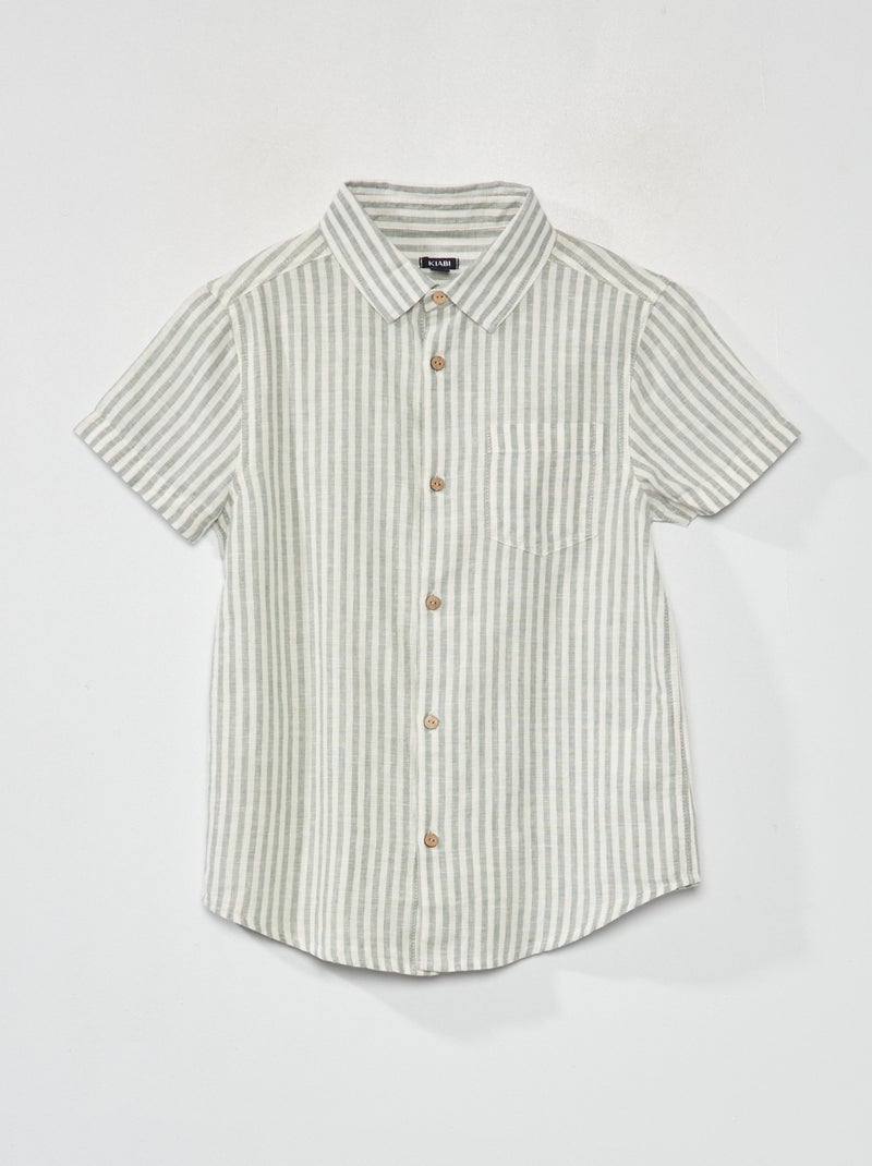 Chemise manches courtes Vert - Kiabi