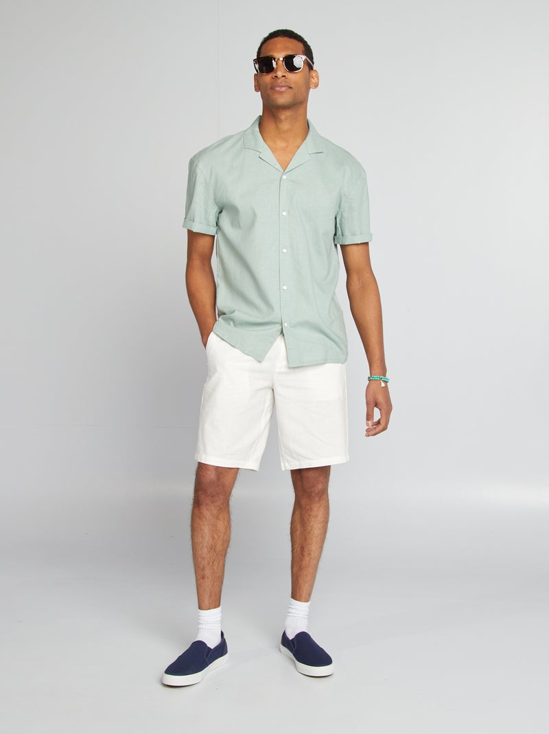 Chemise manches courtes Vert - Kiabi