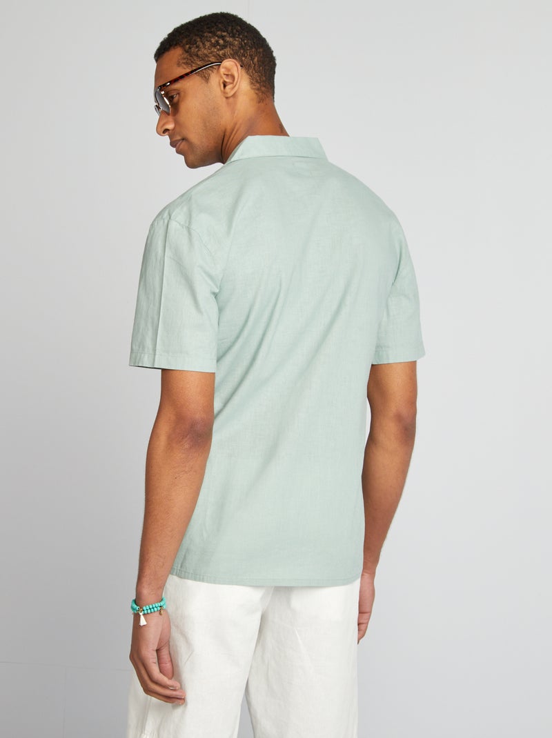Chemise manches courtes Vert - Kiabi