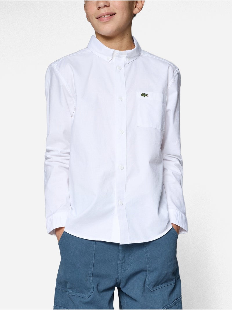Chemise manches longues - Lacoste Blanc - Kiabi