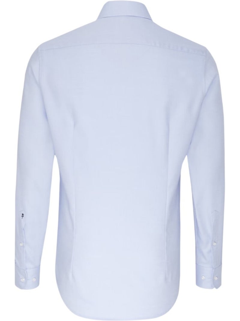 Chemise manches longues - seidensticker Bleu clair - Kiabi