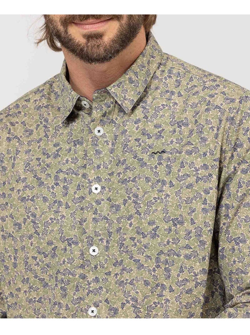 Chemise manches longues - Terre de Marins Beige - Kiabi