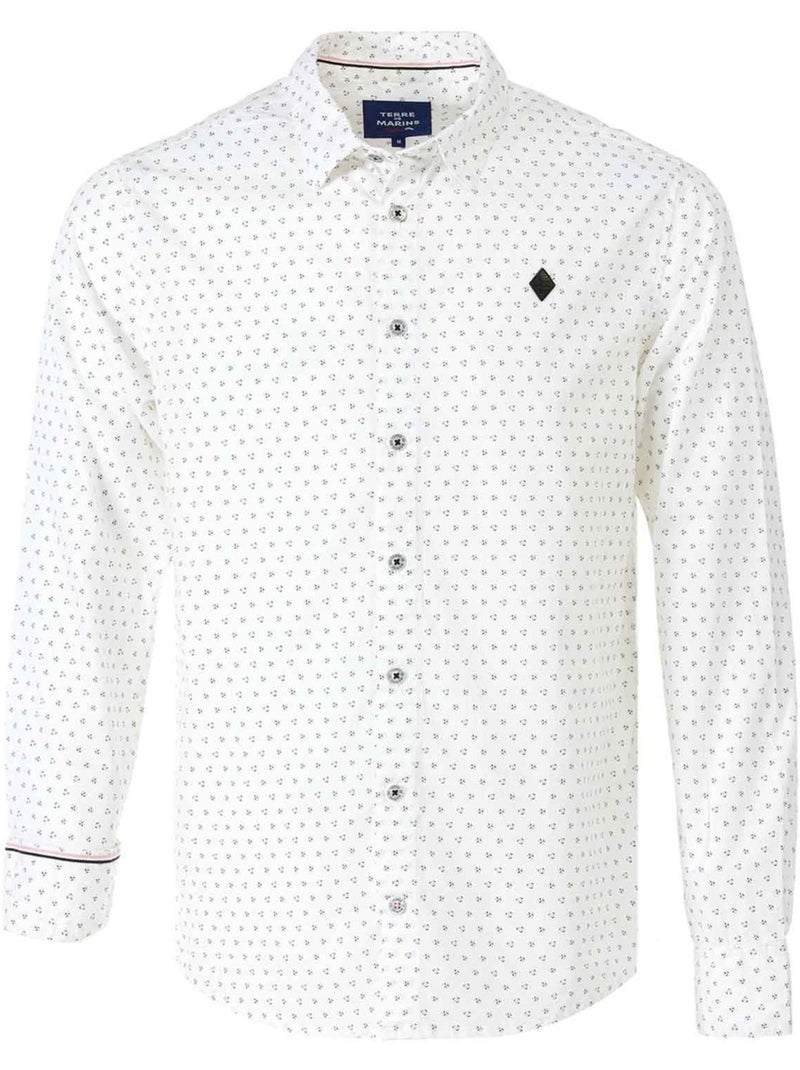 Chemise manches longues - Terre de Marins Blanc - Kiabi