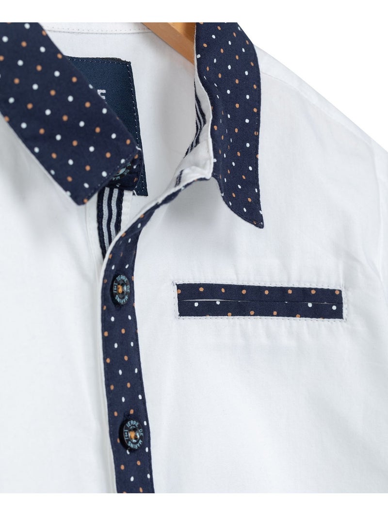 Chemise manches longues - terre de marins Blanc - Kiabi