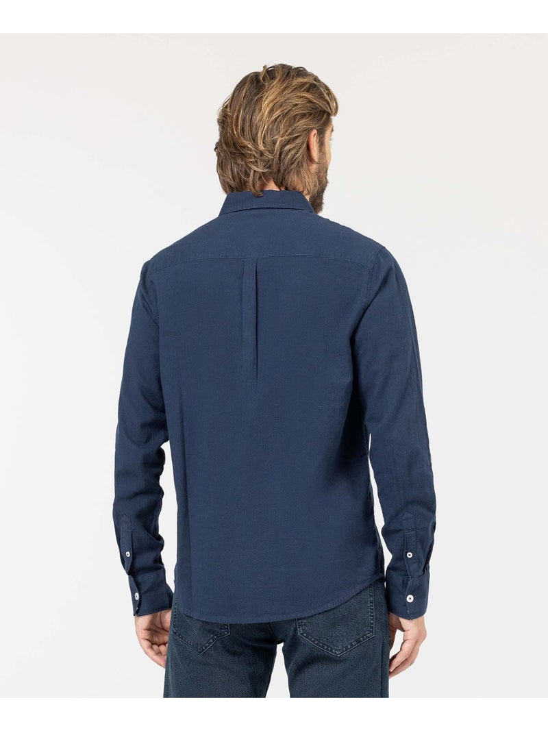 Chemise manches longues - Terre de Marins Bleu marine - Kiabi