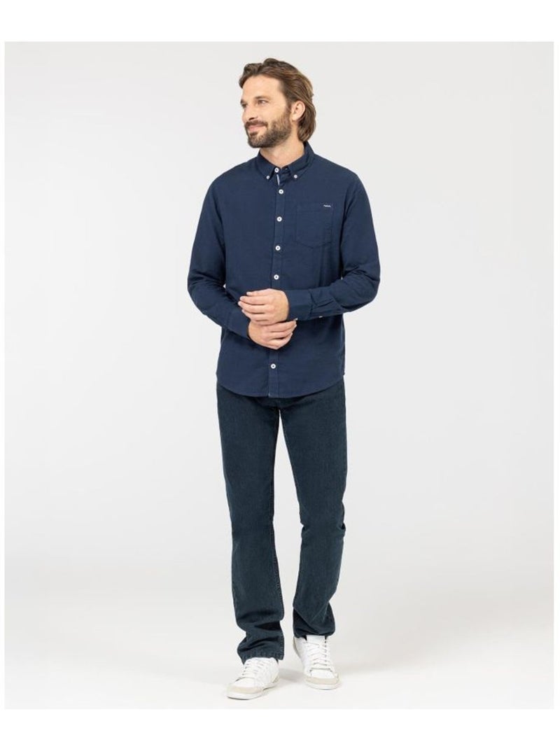 Chemise manches longues - Terre de Marins Bleu marine - Kiabi