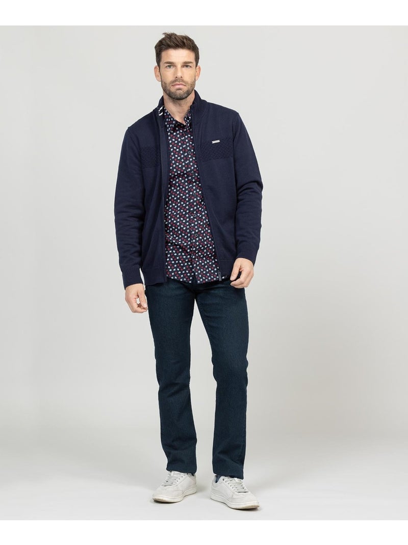 Chemise manches longues - Terre de Marins Bleu marine - Kiabi