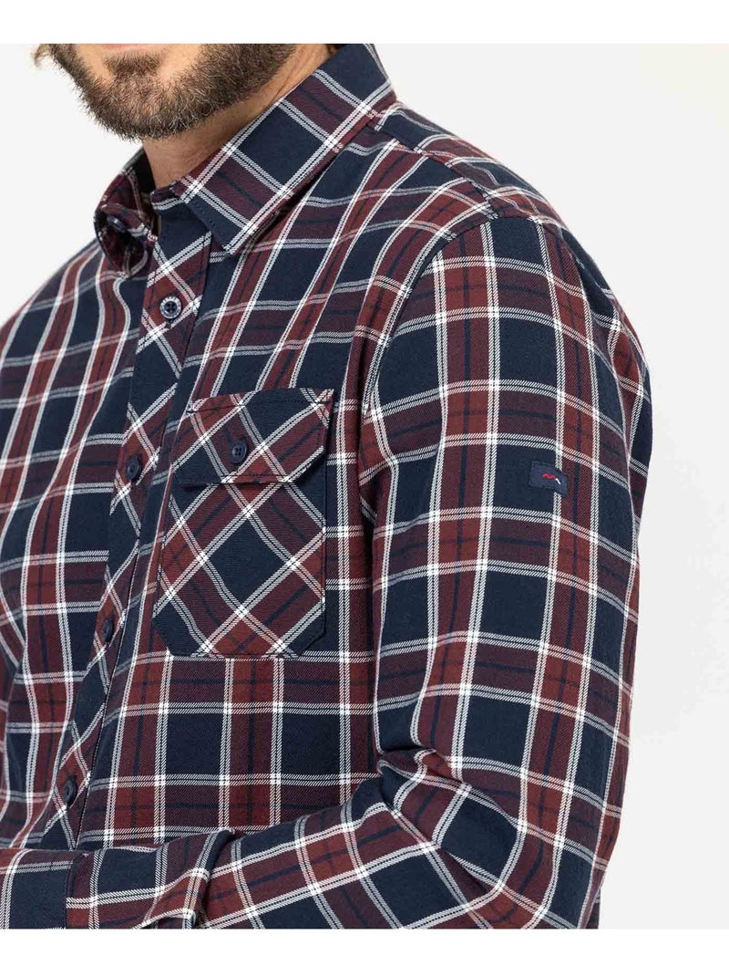 Chemise manches longues - Terre de Marins Bleu marine - Kiabi