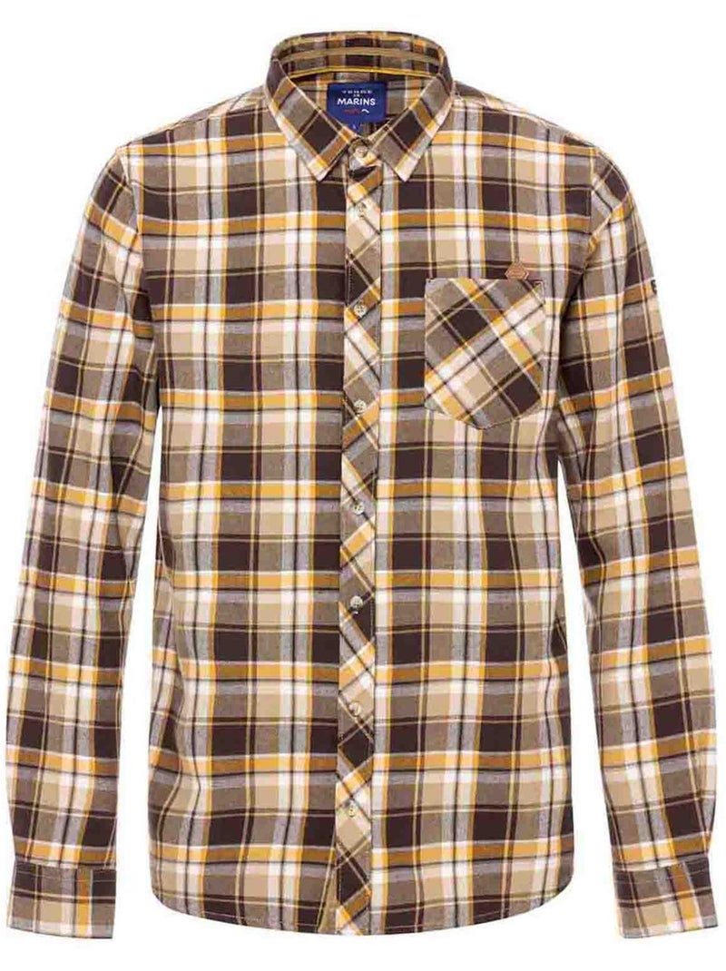 Chemise manches longues - Terre de Marins Marron - Kiabi
