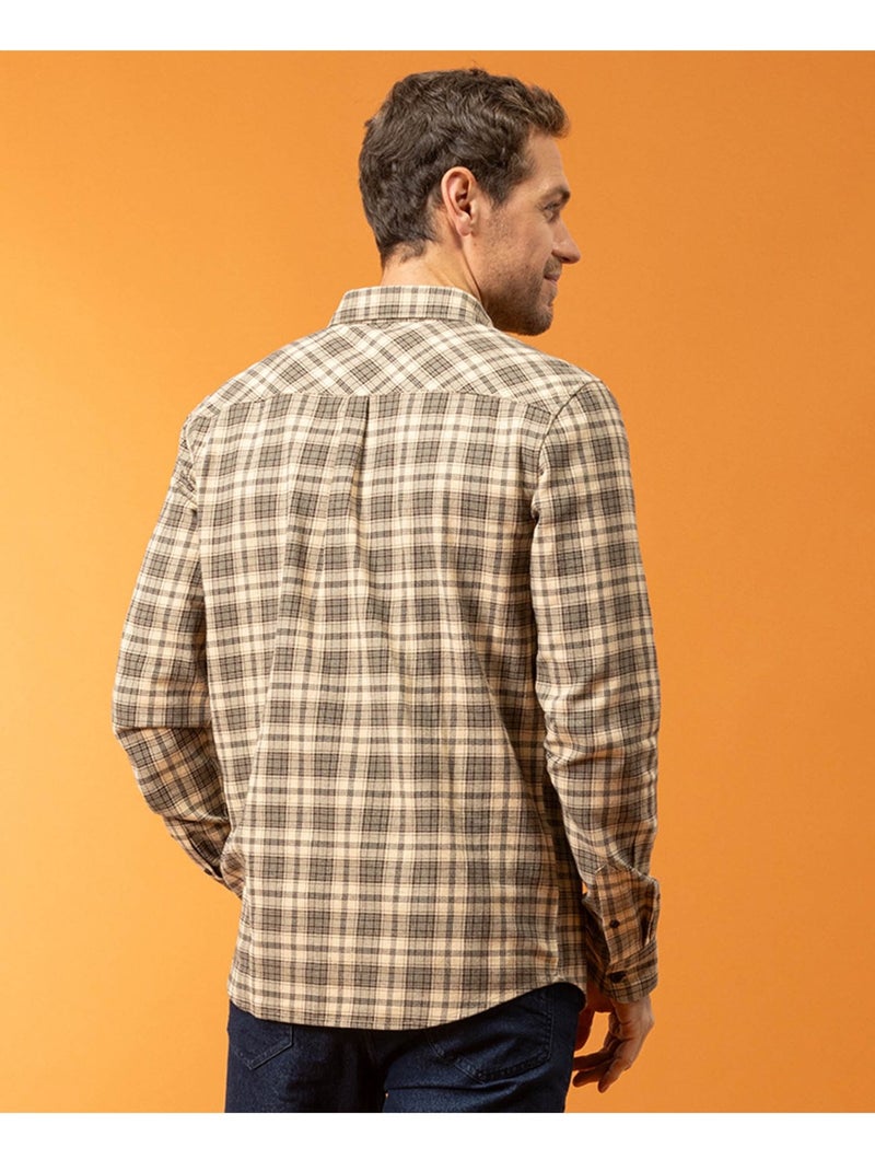 Chemise manches longues - Terre de Marins Marron - Kiabi