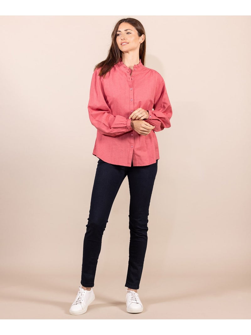 Chemise manches longues - Terre de Marins Rose - Kiabi