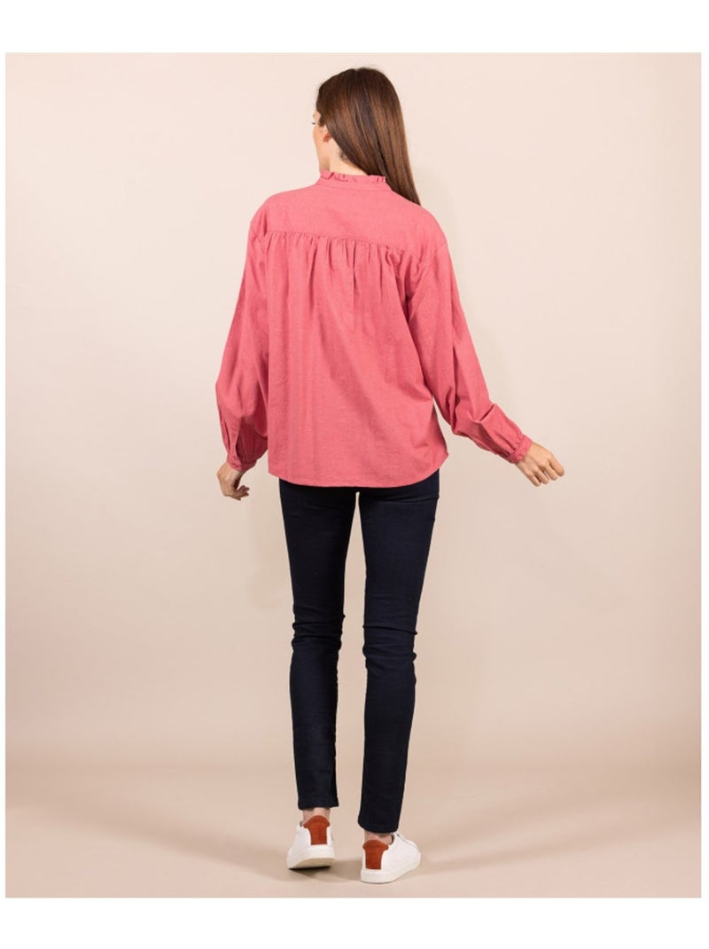 Chemise manches longues - Terre de Marins Rose - Kiabi