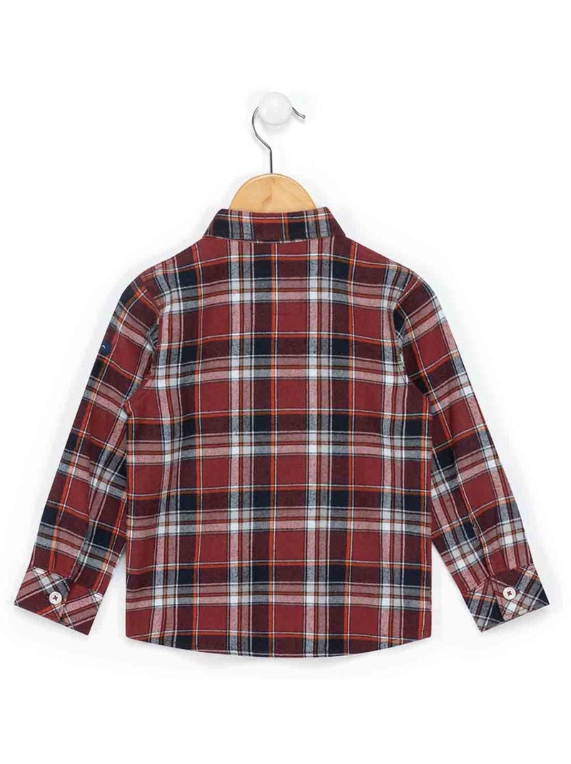 Chemise manches longues - Terre de Marins Rouge - Kiabi