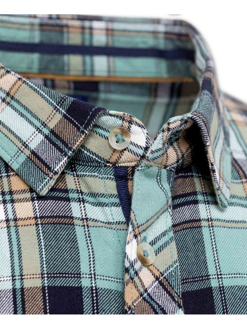 Chemise manches longues - Terre de Marins Vert - Kiabi