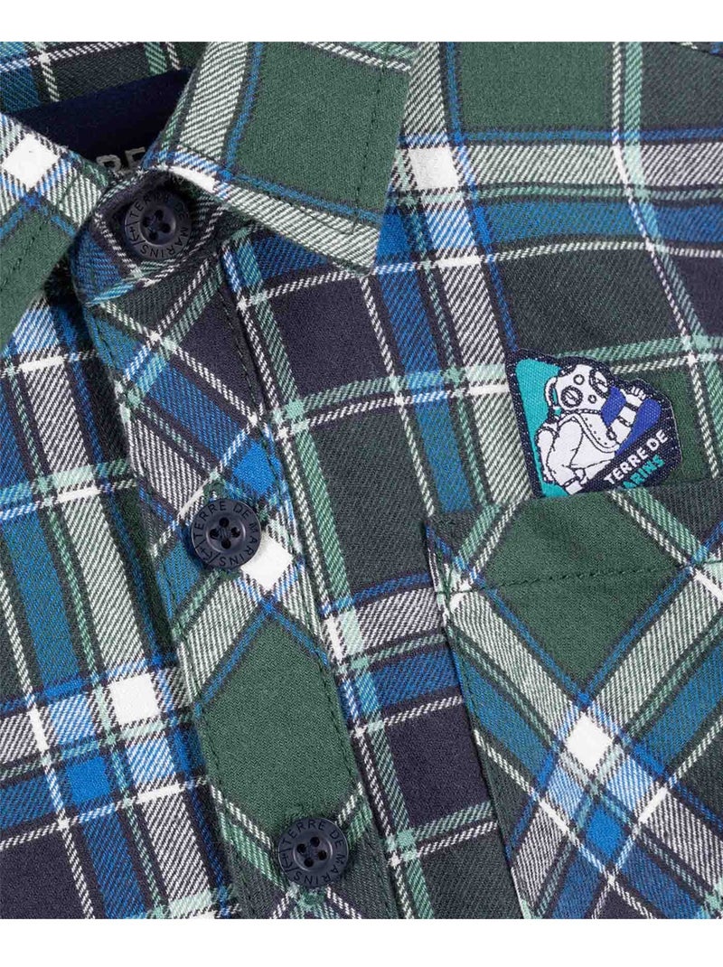 Chemise manches longues - Terre de Marins Vert - Kiabi