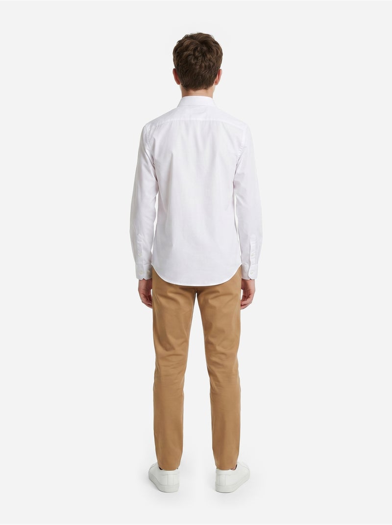 Chemise manches longues - Yves Enzo Blanc - Kiabi
