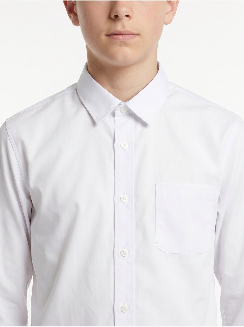Chemise manches longues - Yves Enzo Blanc - Kiabi