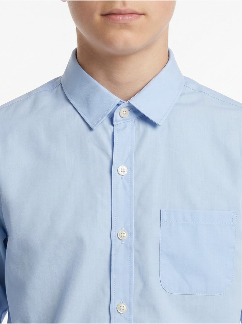 Chemise manches longues - Yves Enzo Bleu clair - Kiabi