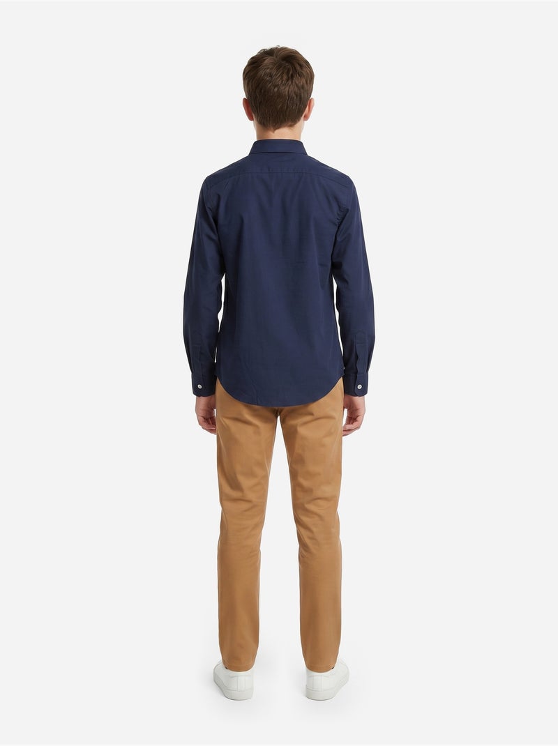 Chemise manches longues - Yves Enzo Bleu foncé - Kiabi