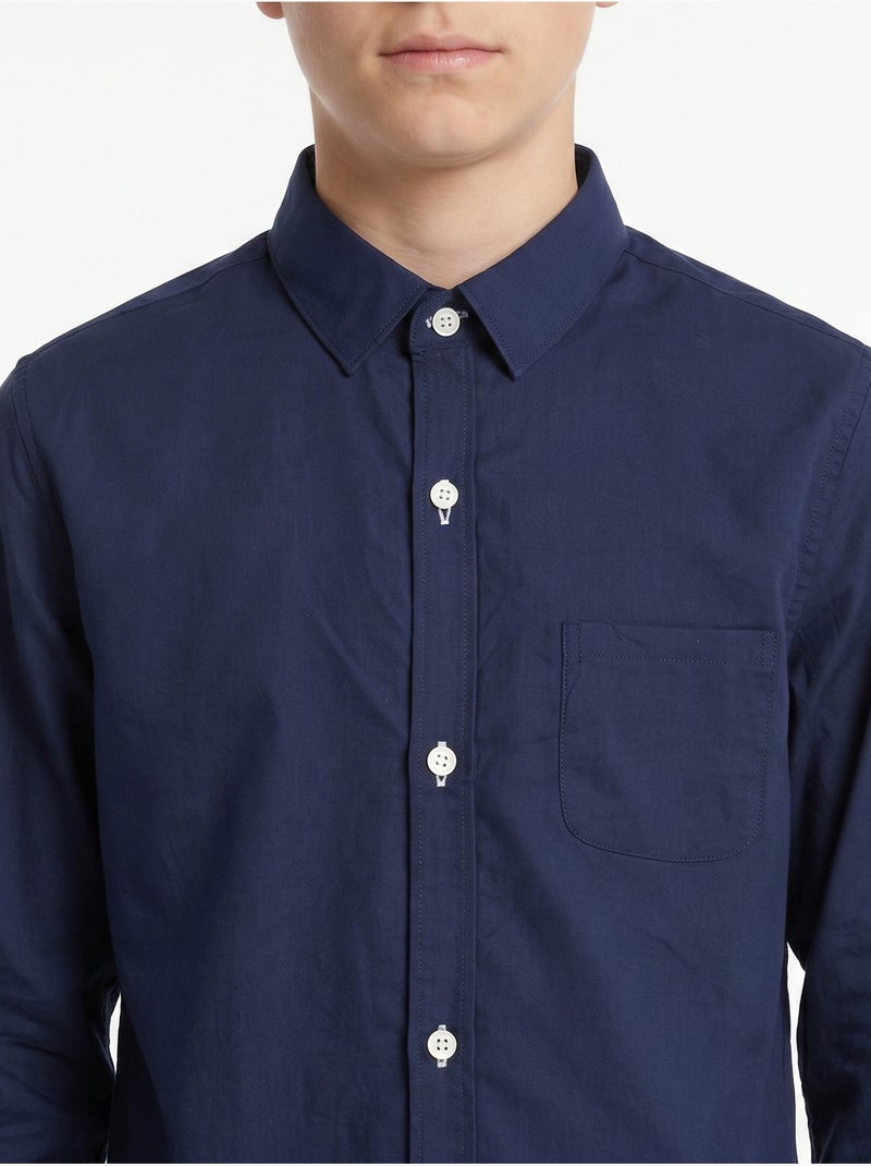 Chemise manches longues - Yves Enzo Bleu foncé - Kiabi