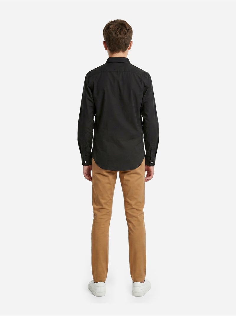 Chemise manches longues - Yves Enzo Noir - Kiabi