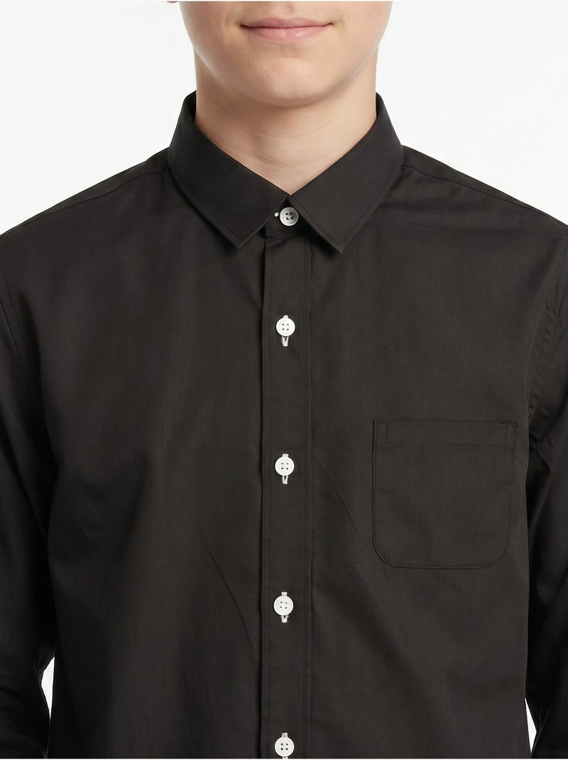 Chemise manches longues - Yves Enzo Noir - Kiabi