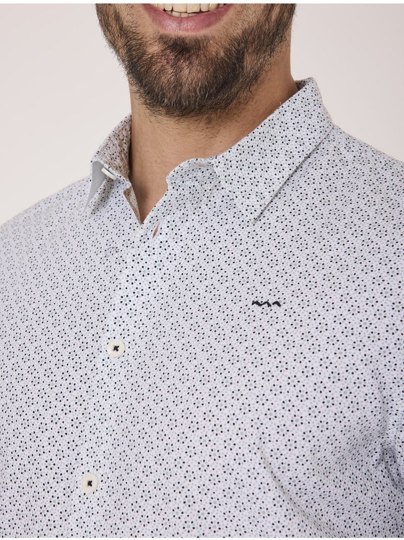 Chemise manches longues 100% coton - Terre de Marins Blanc - Kiabi